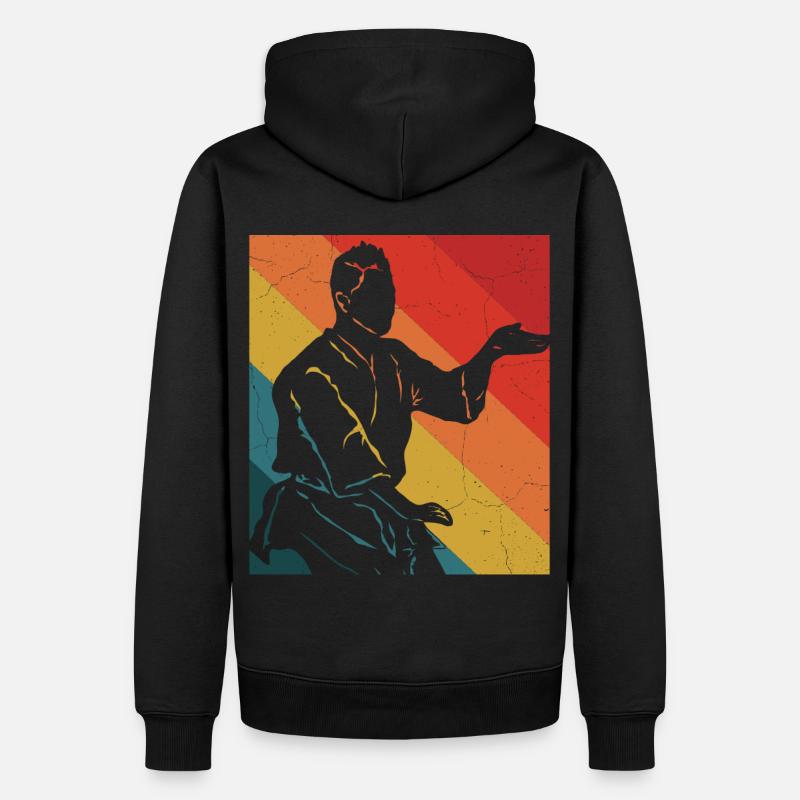 Wing Chun Kung Fu - Sweat à capuche Premium bio Homme - noir