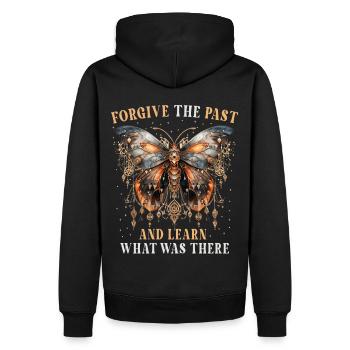 Ornate Butterfly Positive Thinking Affirmation Sel - Männer Premium Bio Hoodie - Schwarz - Hinten - Nico (187cm)