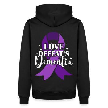 Fight Dementia Alzheimer's Awareness Positive Affi - Männer Premium Bio Hoodie - Schwarz - Hinten - Nico (187cm)