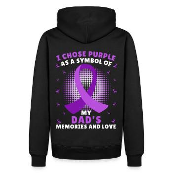 Family Support Dad with Dementia Alzheimer's Aware - Männer Premium Bio Hoodie - Schwarz - Hinten - Nico (187cm)