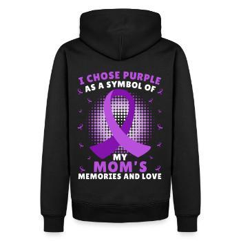 Family Support Mom with Dementia Alzheimer's Aware - Männer Premium Bio Hoodie - Schwarz - Hinten - Nico (187cm)