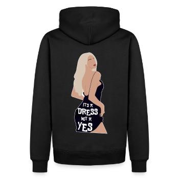 Es ist ein Kleid, kein Ja - Männer Premium Bio Hoodie - Schwarz - Hinten - Nico (187cm)