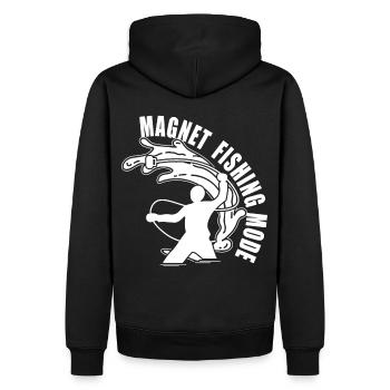 Magnet Fishing Mode Treasure Hunting Magnetic Fish - Männer Premium Bio Hoodie - Schwarz - Hinten - Nico (187cm)