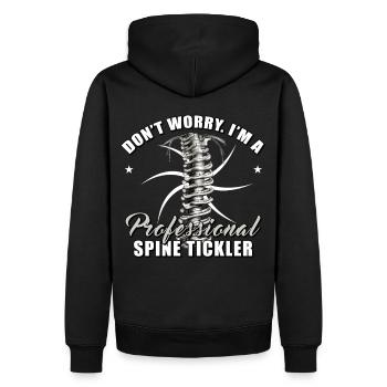 Bone Therapy Chiropractor Massager Chiropractic - Männer Premium Bio Hoodie - Schwarz - Hinten - Nico (187cm)