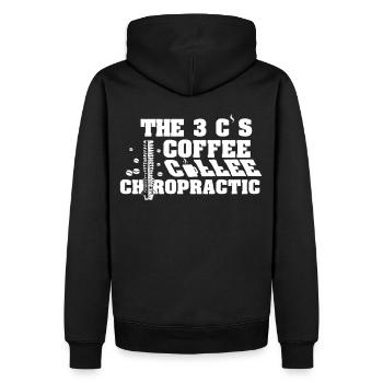 Coffee Lover Chiropractor Funny Bone Cracking Ther - Männer Premium Bio Hoodie - Schwarz - Hinten - Nico (187cm)