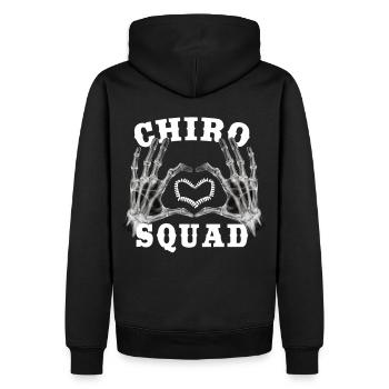 Skeleton Hand Heart Chiro Squad Chiropractic Assis - Männer Premium Bio Hoodie - Schwarz - Hinten - Nico (187cm)