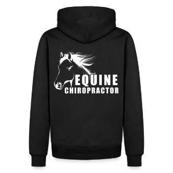 Animal Chiropractor Horse Veterinary Chiropractic - Männer Premium Bio Hoodie - Schwarz - Hinten - Nico (187cm)