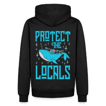 Schützen Sie die Einheimischen - Männer Premium Bio Hoodie - Schwarz - Hinten - Nico (187cm)