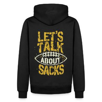Football américain Parlons des sacs - Sweat à capuche Premium bio Homme - noir - Dos - Nico (187cm)