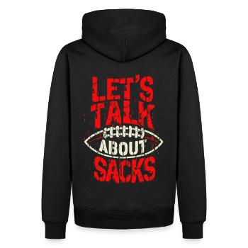 Football américain Parlons des sacs - Sweat à capuche Premium bio Homme - noir - Dos - Nico (187cm)