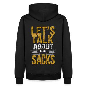 Football américain Parlons des sacs - Sweat à capuche Premium bio Homme - noir - Dos - Nico (187cm)