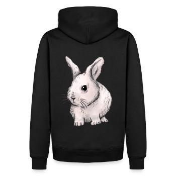 Rabbit, Bunny, Easter Bunny, Kids, Pets, Baby - Men’s Premium Organic Hoodie - black - Back - Nico (187cm)