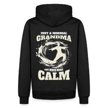 Just A Normal Grandma Martial Art Meditation Funny - Männer Premium Bio Hoodie - Schwarz - Hinten - Nico (187cm)