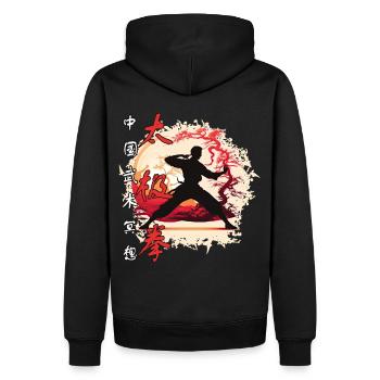 Martial Art Mind Body Spiritual Meditation Tai Chi - Männer Premium Bio Hoodie - Schwarz - Hinten - Nico (187cm)