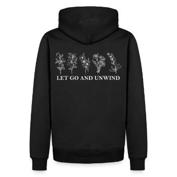 Inspirational Positive Mindfulness Zen Yoga Pilate - Männer Premium Bio Hoodie - Schwarz - Hinten - Nico (187cm)