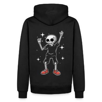 Cool Drôle Squelette - Sweat à capuche Premium bio Homme - noir - Dos - Nico (187cm)
