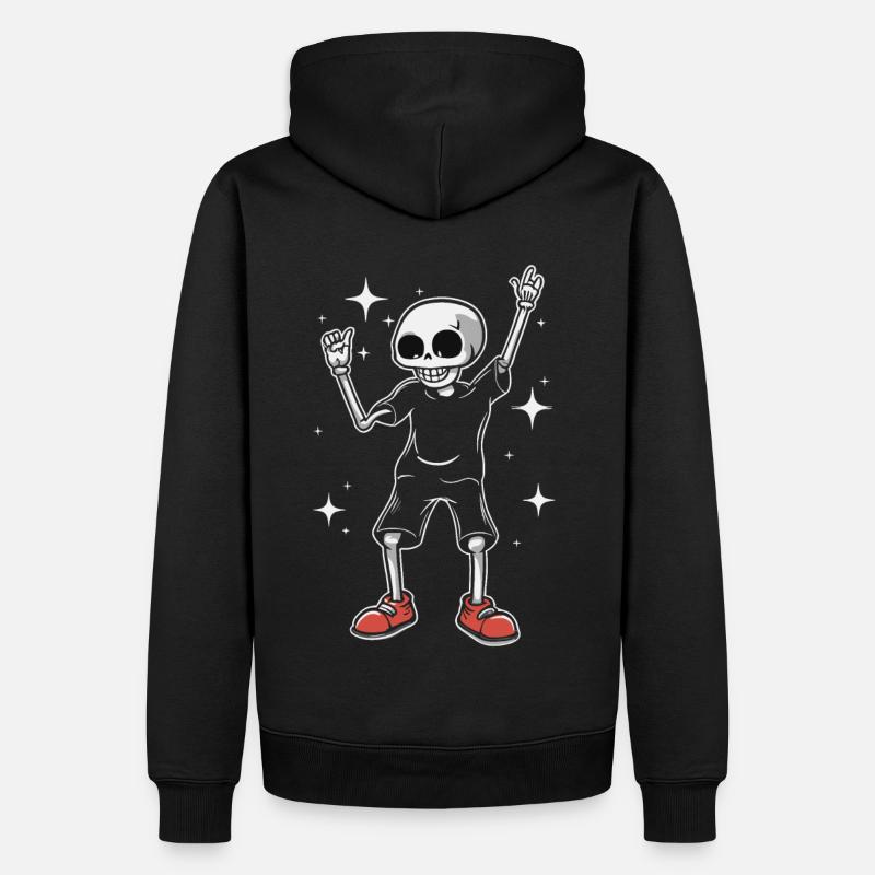 Cool Drôle Squelette - Sweat à capuche Premium bio Homme - noir