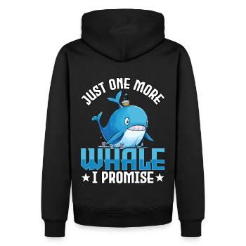 Nur noch ein Wal, versprochen - Männer Premium Bio Hoodie - Schwarz - Hinten - Nico (187cm)