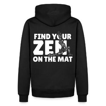 Mind Body Meditation Pilates Exercise Yoga Zen - Männer Premium Bio Hoodie - Schwarz - Hinten - Nico (187cm)