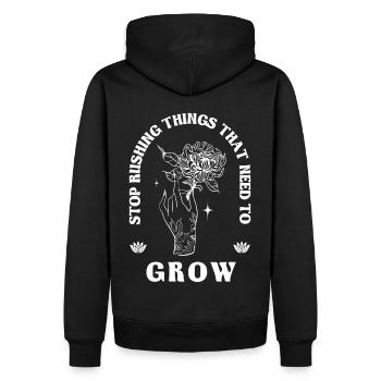 Yoga Zen Meditation Mental Wellness Pilates Exerci - Männer Premium Bio Hoodie - Schwarz - Hinten - Nico (187cm)