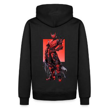 Mecha Demon Knight Shounen Manga Fantasy Anime - Männer Premium Bio Hoodie - Schwarz - Hinten - Nico (187cm)