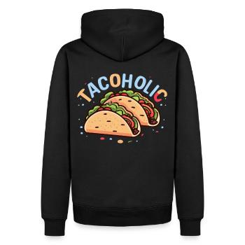 Tacoholic Mexican Food Lover Funny Taco Tuesday - Männer Premium Bio Hoodie - Schwarz - Hinten - Nico (187cm)