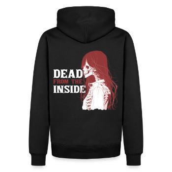Dead inside Skeleton Anime Soft Grunge Emo - Männer Premium Bio Hoodie - Schwarz - Hinten - Nico (187cm)