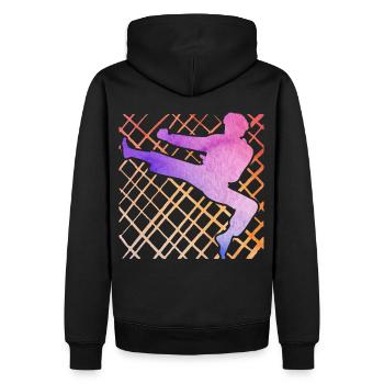 Taekwondo - Sweat à capuche Premium bio Homme - noir - Dos - Nico (187cm)