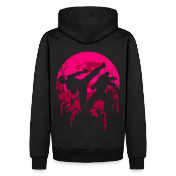 Taekwondo - Sweat à capuche Premium bio Homme - noir - Dos - Nico (187cm)