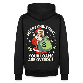Mortgage Broker Home Loan Officer Funny Christmas - Männer Premium Bio Hoodie - Schwarz - Hinten - Nico (187cm)