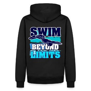 Swimming Motivational Quote Swimmer Swim Sports - Männer Premium Bio Hoodie - Schwarz - Hinten - Nico (187cm)