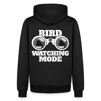 Bird Watching Mode Funny Birding Birdwatcher - Männer Premium Bio Hoodie - Schwarz - Hinten - Nico (187cm)