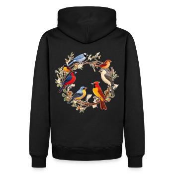 Bird Watching Tennessee Flower Wreath Birding Bird - Männer Premium Bio Hoodie - Schwarz - Hinten - Nico (187cm)