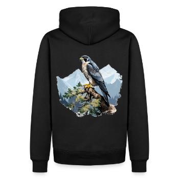 Peregrine Falcon Birdwatching Wildlife Bird lover - Männer Premium Bio Hoodie - Schwarz - Hinten - Nico (187cm)