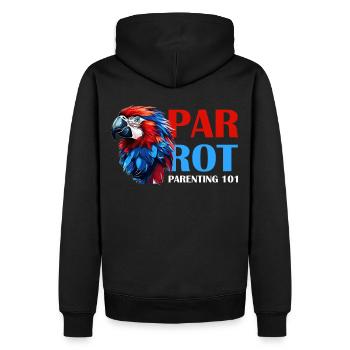 Funny Eclectus Parrot Parenting 101 Bird Lover - Männer Premium Bio Hoodie - Schwarz - Hinten - Nico (187cm)