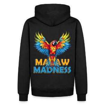 Macaw Madness Funny Parrot Bird Pet Wildlife - Männer Premium Bio Hoodie - Schwarz - Hinten - Nico (187cm)