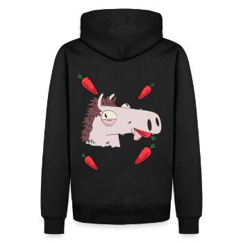 Faim De Cheval Betteraves Tête De Cheval Enfant Poney - Sweat à capuche Premium bio Homme - noir - Dos - Nico (187cm)