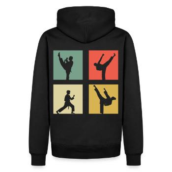 Taekwondo - Sweat à capuche Premium bio Homme - noir - Dos - Nico (187cm)