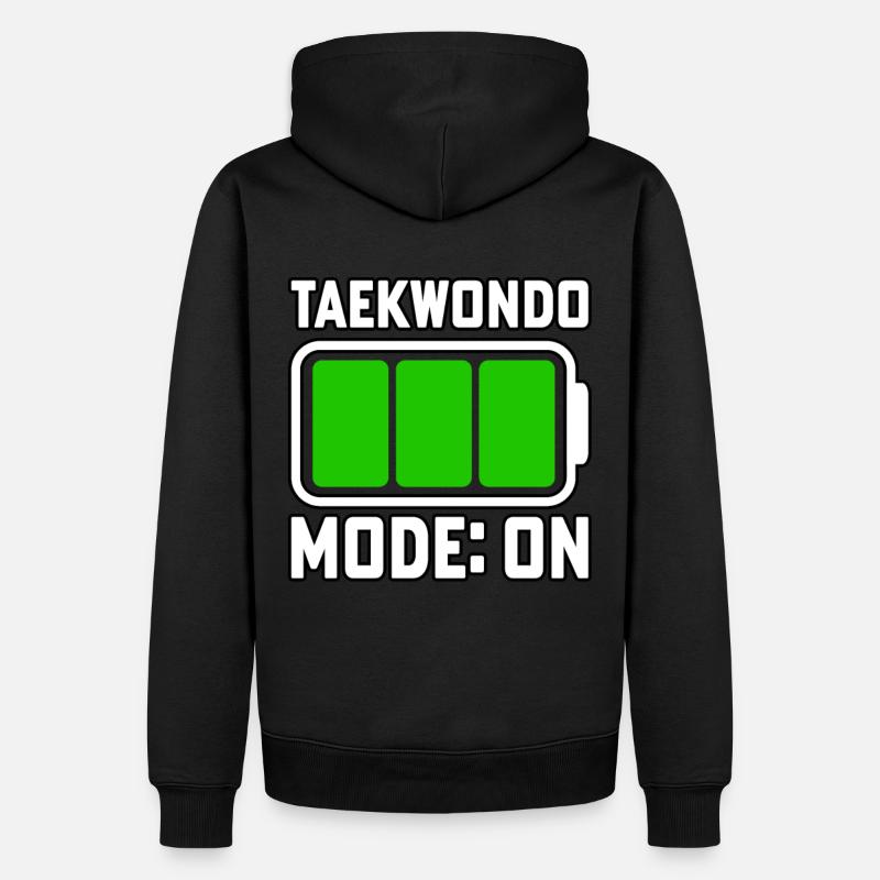 Taekwondo-Modus Ein - Männer Premium Bio Hoodie - Schwarz