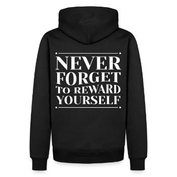 Self Care Motivational Positive Mindset Quote - Männer Premium Bio Hoodie - Schwarz - Hinten - Nico (187cm)