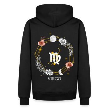Virgo Astrology Zodiac Sign Horoscope Constellatio - Männer Premium Bio Hoodie - Schwarz - Hinten - Nico (187cm)