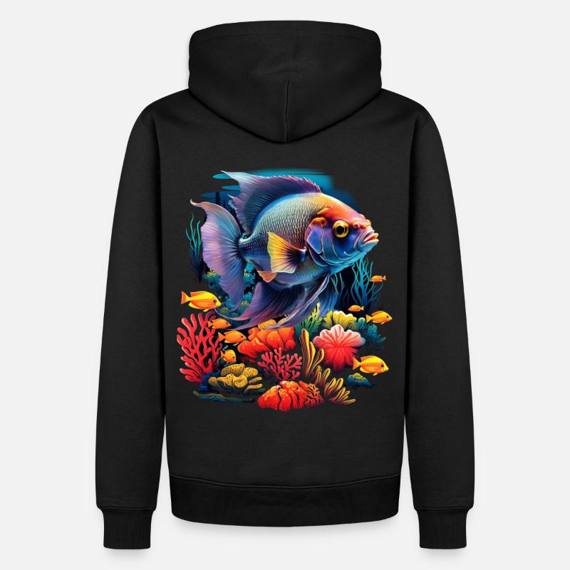 Angelfish - Sweat à capuche Premium bio Homme - noir