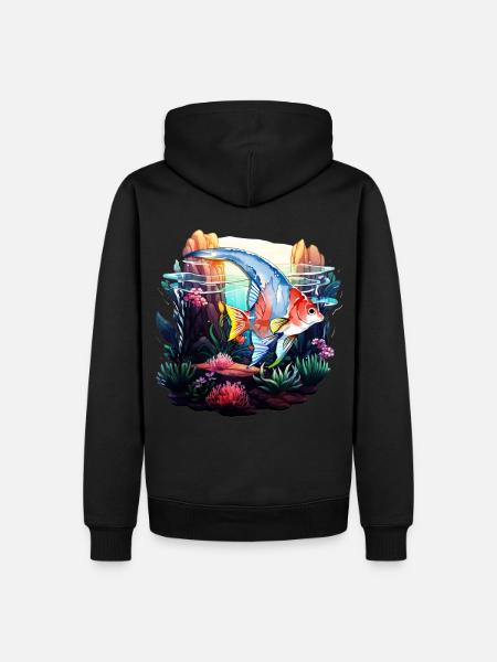 Angelfish - Men’s Premium Organic Hoodie - black