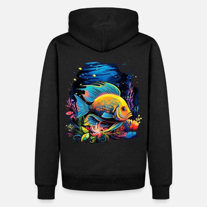 Angelfish - Sweat à capuche Premium bio Homme - noir