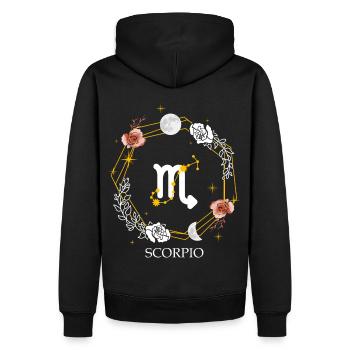 Scorpio Astrology Zodiac Sign Horoscope Constellat - Männer Premium Bio Hoodie - Schwarz - Hinten - Nico (187cm)
