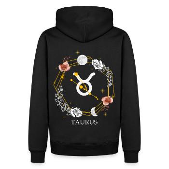 Taurus Astrology Zodiac Sign Horoscope Constellati - Männer Premium Bio Hoodie - Schwarz - Hinten - Nico (187cm)