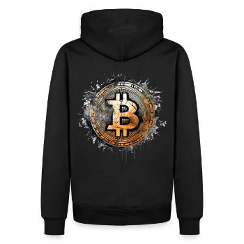 Vintage Cryptocurrency Digital Currency Coin - Männer Premium Bio Hoodie - Schwarz - Hinten - Nico (187cm)