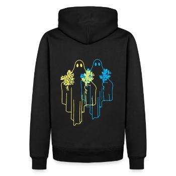 Geist Geister Gespenster Gespenst Spuk Natur - Männer Premium Bio Hoodie - Schwarz - Hinten - Nico (187cm)