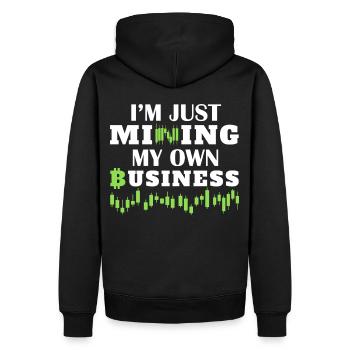 Funny Crypto Quote Cryptocurrency Trading Stock Ma - Männer Premium Bio Hoodie - Schwarz - Hinten - Nico (187cm)