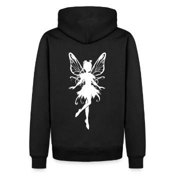 Fée, Elfe, Conte de fées, Créatures mythiques - Sweat à capuche Premium bio Homme - noir - Dos - Nico (187cm)